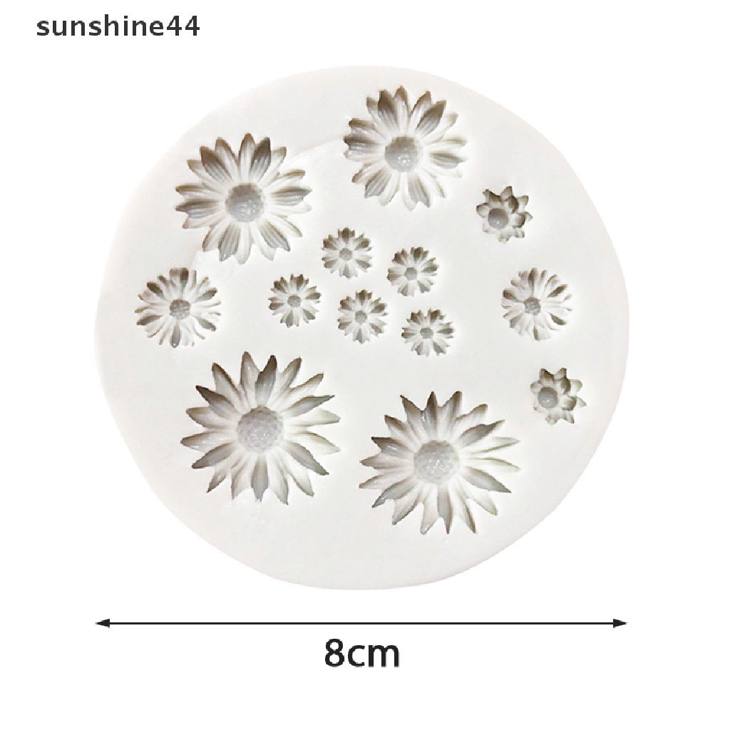 Sunshine Cetakan Kue Bentuk Bunga Daisy Chrysanthemum Bahan Silikon