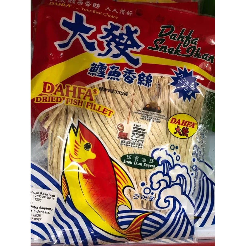 Dahfa snek Ikan/ Dried Fish Fillet 120g