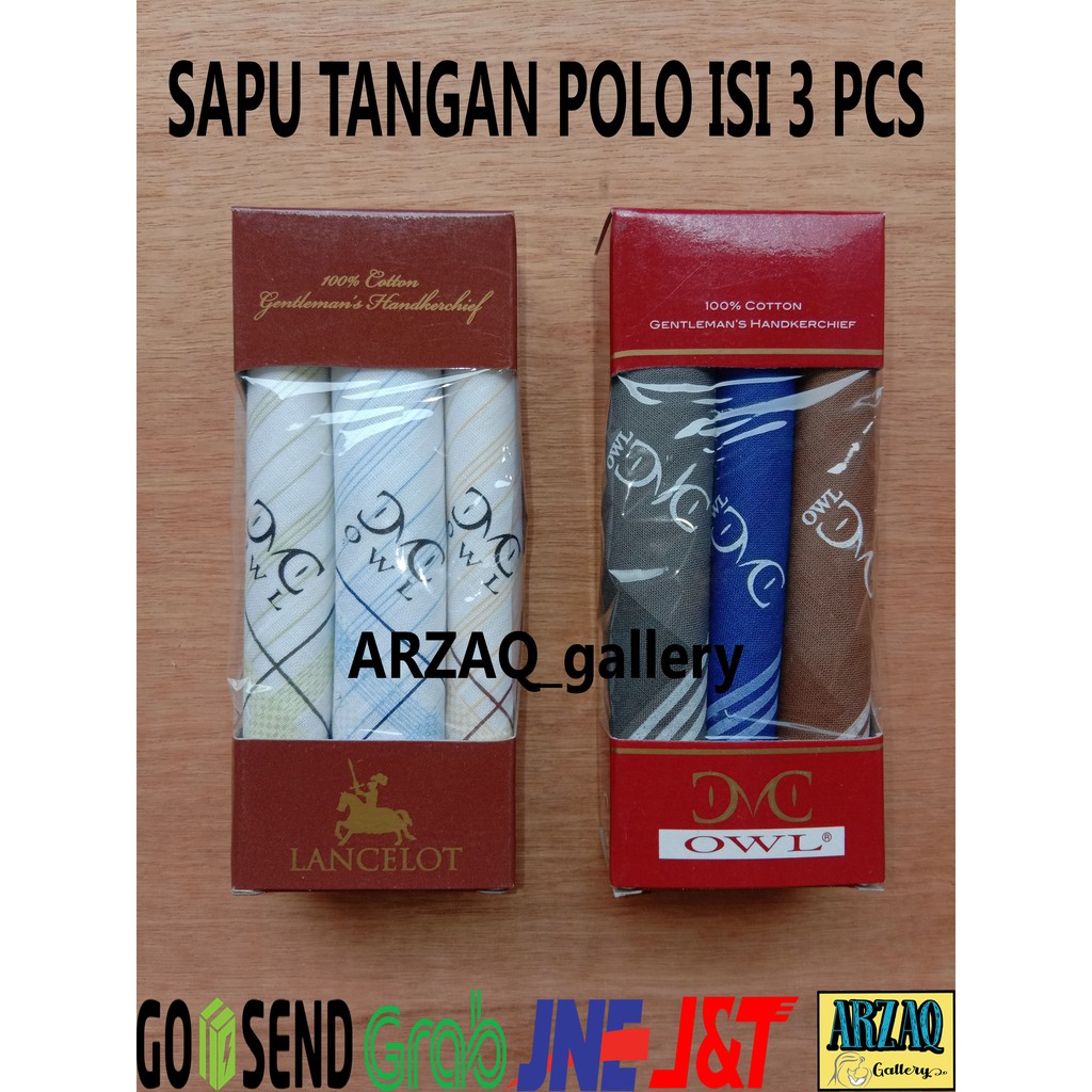 [ 3pc ] Saputangan Pria Dewasa Po lo / Sapu Tangan Motif Garis | Akesoris Fashion Sapu Tangan