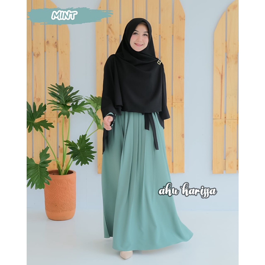 baju gamis wanita dress muslim terbaru GAMIS FAUZIAH AKU KARISSA ORIGINAL berlabel new aku karisa a 