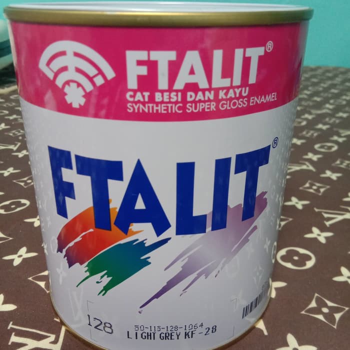 KANSAI FTALIT GLOSS LIGHT GREY 128 KF-28 1KG ABU ABU CAT KAYU DAN BESI