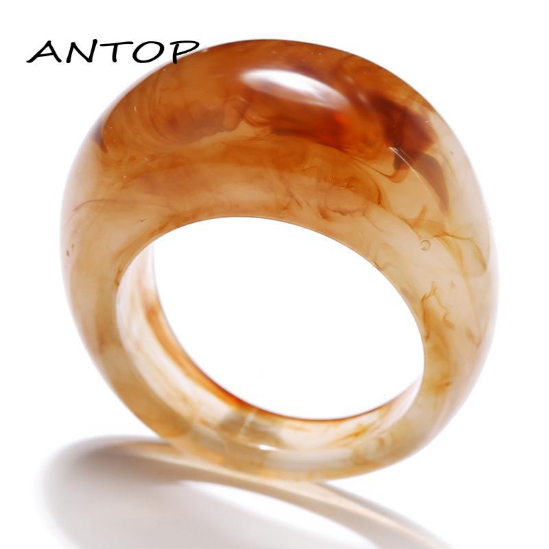 Cincin Bahan Resin Gaya Retro Untuk Wanita