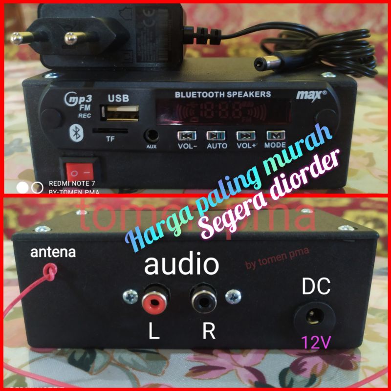 MP3 BLOTOOTH  RAKITAN  PLUS ADAFTOR/MEDIA PEMUTAR MUSIK AMPLIFIER SIAP PAKAI