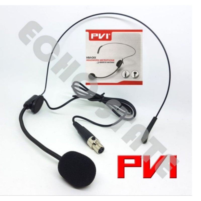 HEADWORN PVI HM-01X MIC MIK MICROPHONE MIKROFON HEADSET KABEL