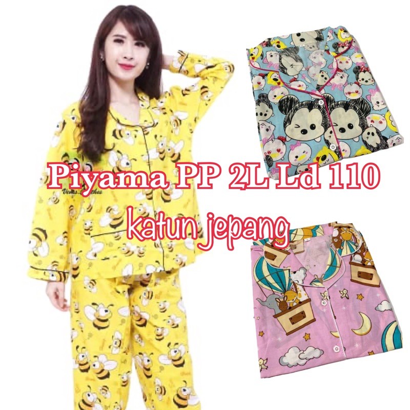 baju tidur katun jepang panjang ld 110 2L