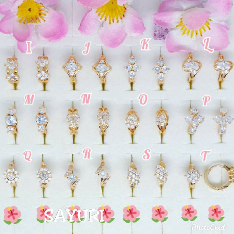 Anting jepit roda pentol xuping lapis mas♡TIN-9♡