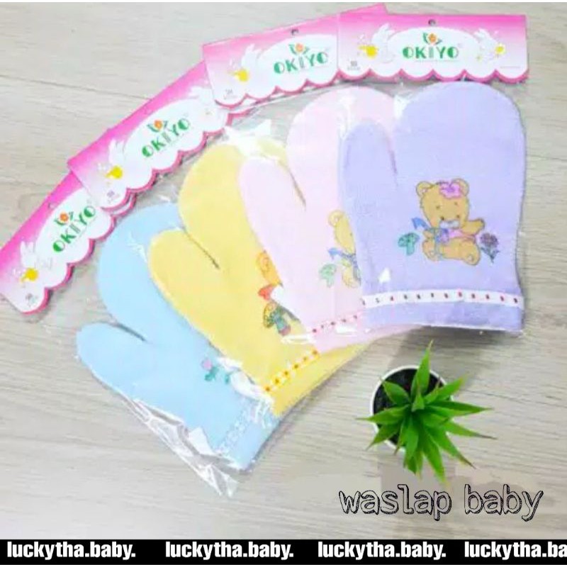 1pcs_waslap bayi okiyo jari &amp; kotak / waslap handuk / waslap okiyo / washlap handuk