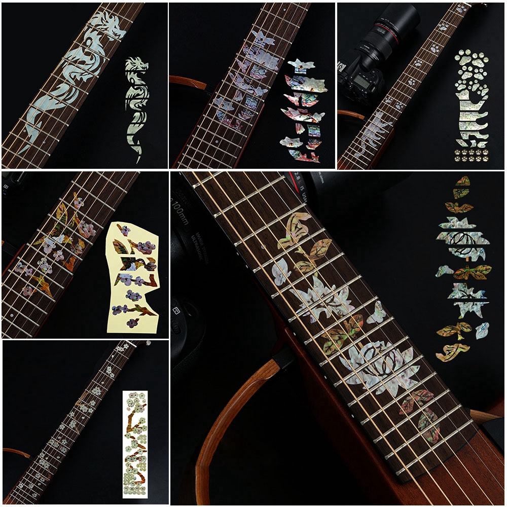 Stiker Fretboard Gitar Elektrik Kualitas Tinggi 22 Gaya