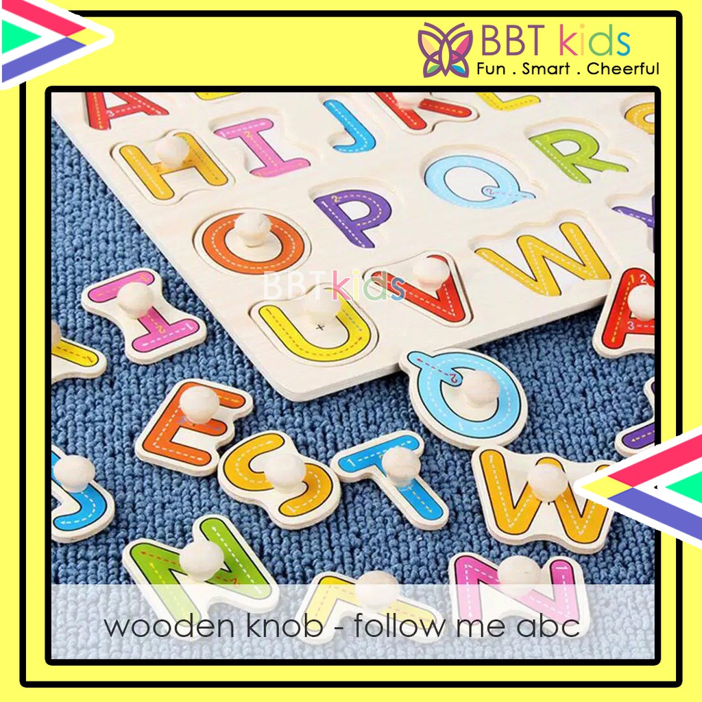 PUZZLE KNOP KAYU MAINAN EDUKASI ANAK JIGSAW