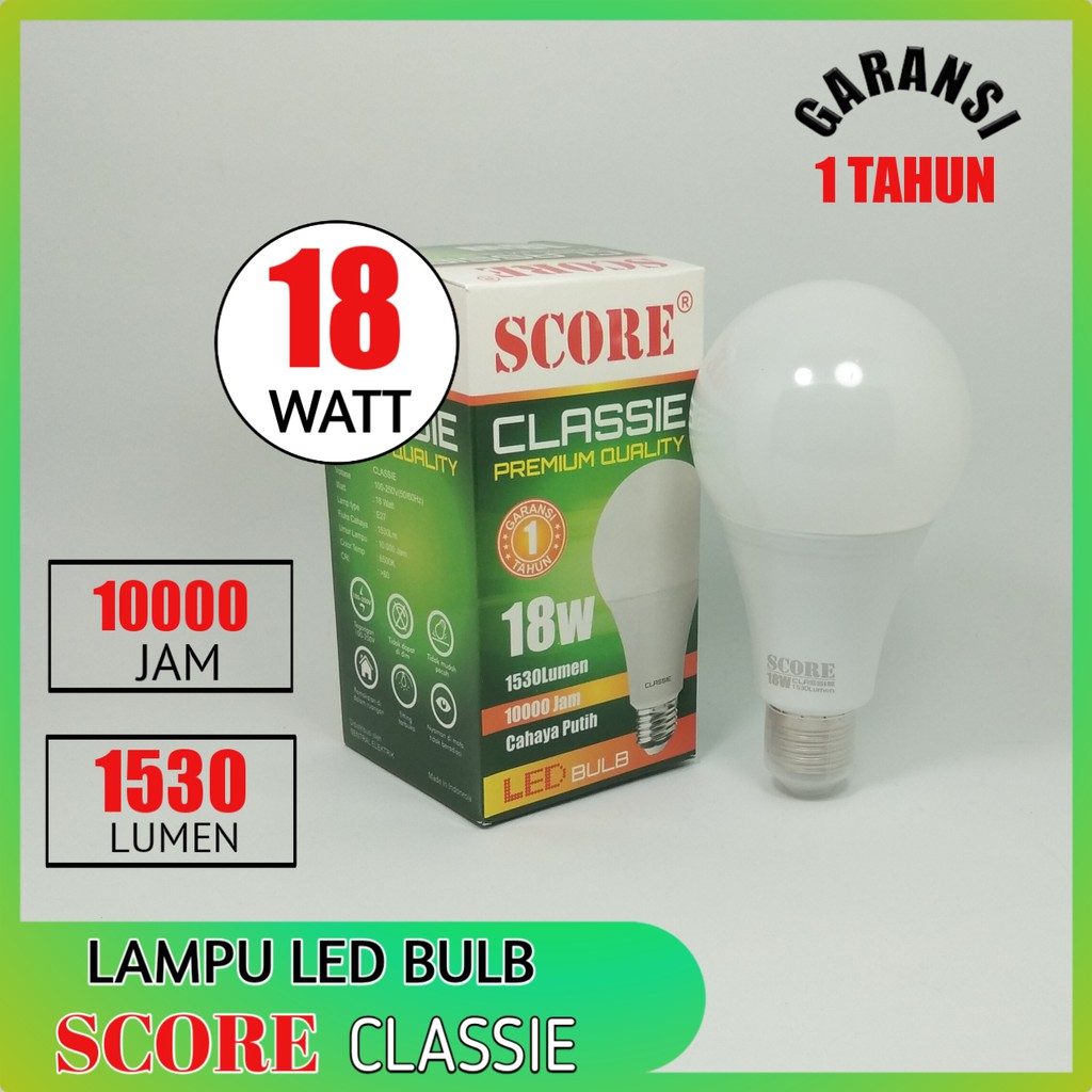 Score Classie Lampu LED Bulb 18 Watt - Cahaya Putih