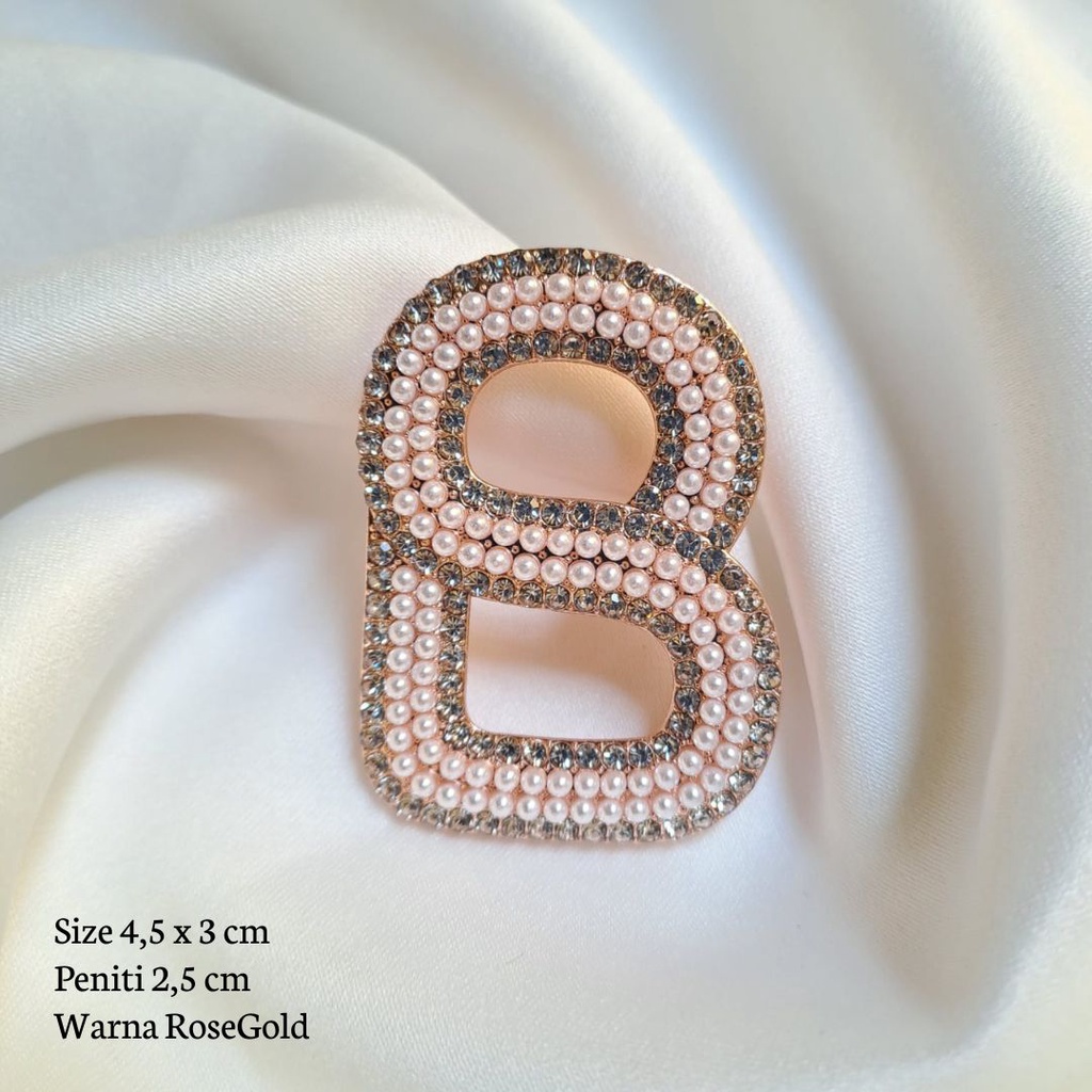 Bros Buttonscraves / Bros Ala Buttonscarves  / Bros Button / Buttonscarves Brooch / Orderinkuy Bros-Buton 2 Pearl Rose