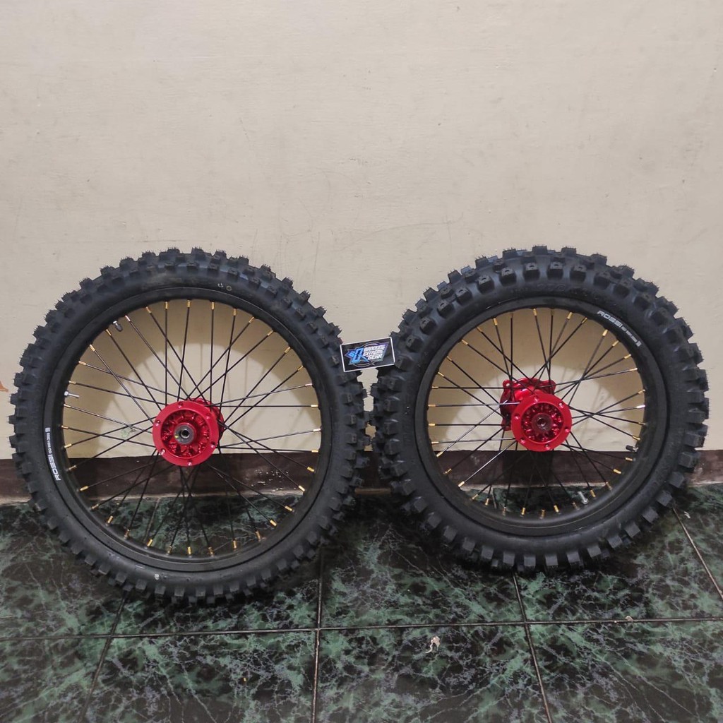BANSET TRAIL MOTOCROSS VELG 21 18 ROSSI KLX DTRACKER UNTUK ADVENTURE