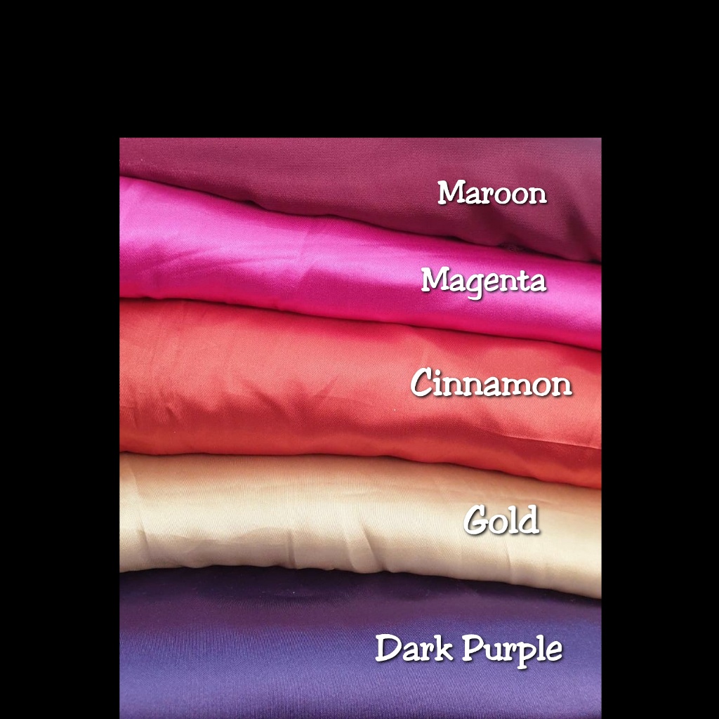 Kain Satin Silk Kilap Premium Lux Meteran Paket Bridesmaid Saten Premium Kilap Bahan Maxmara