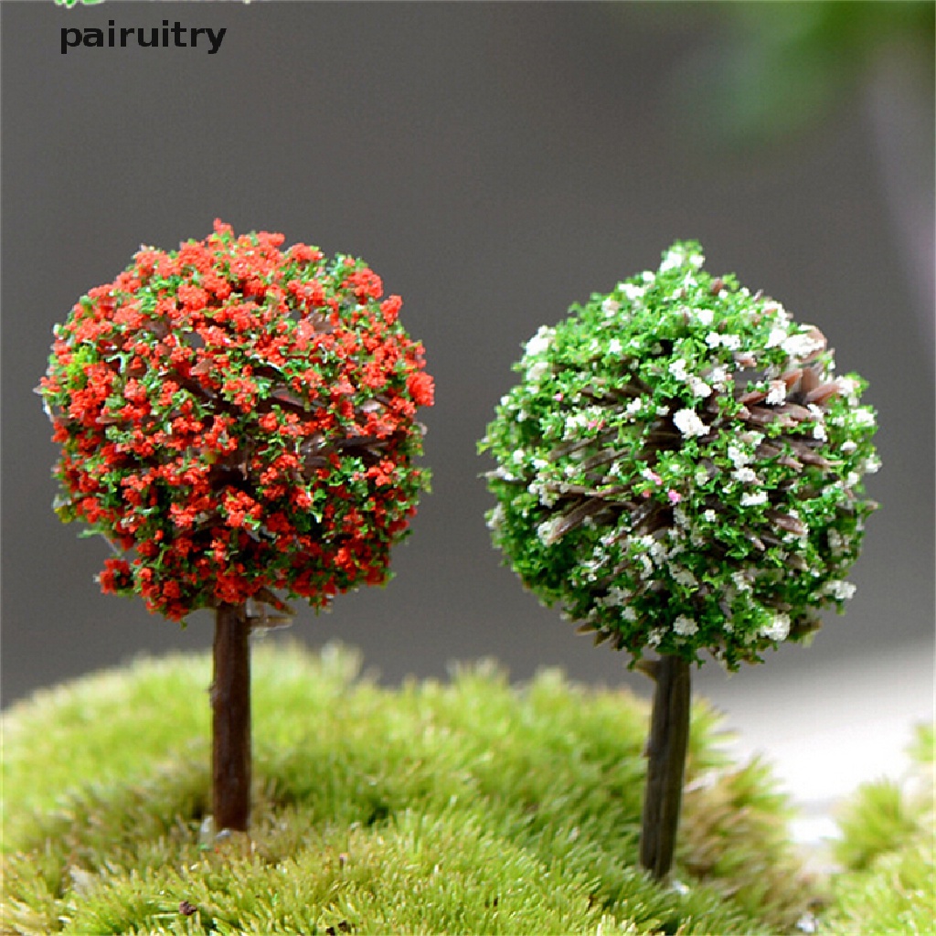 Prt 5pcs / lot Ornamen Pohon Bunga Bola Warna-Warni Untuk Dekorasi Micro Landscape PRT