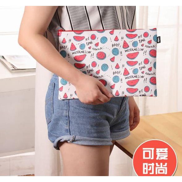 

Ready Stock Kak,,,Silahkan Order !!!! Keburu Habisss... Map Kulit Motif Buah Fruits Colorful Pouch