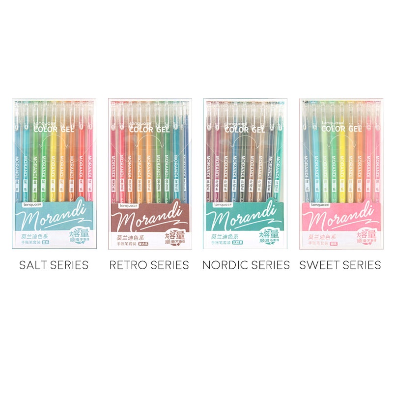 Morandi Real Colors Gel Pen Set 9pc