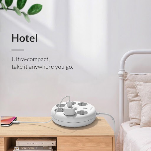 Stop Kontak Listrik orico 6 Slot 2500w 10a on off sni 1.5m cable odr-6a-10a-id - Power Strip Round