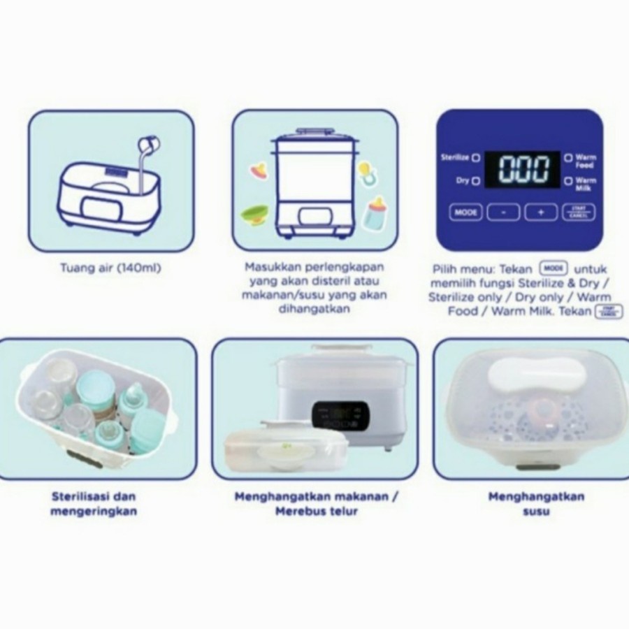 BabySafe Digital Sterilizer Dryer Bottle Food Warmer STE01