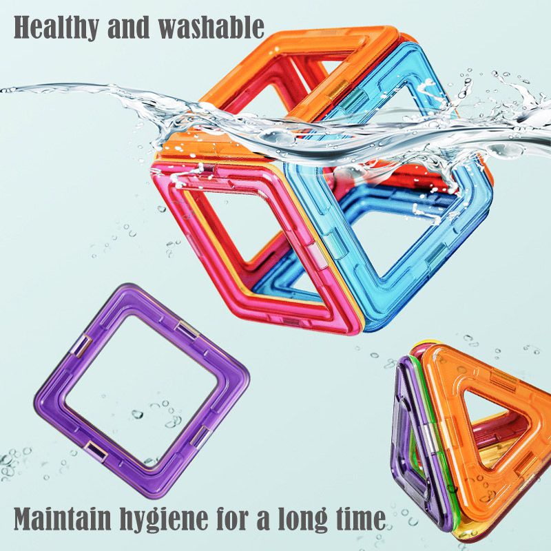 【Ready Stock】100 Pcs Mainan Magnetic blocks, Mainan keping magnet susun DIY anak,mainan balok magnet