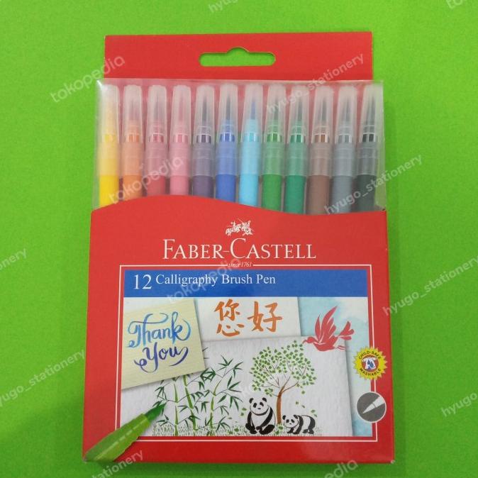 

(BISA COD) Calligraphy Brush Pen 12 Warna Faber Castell OBRAL Kode 577