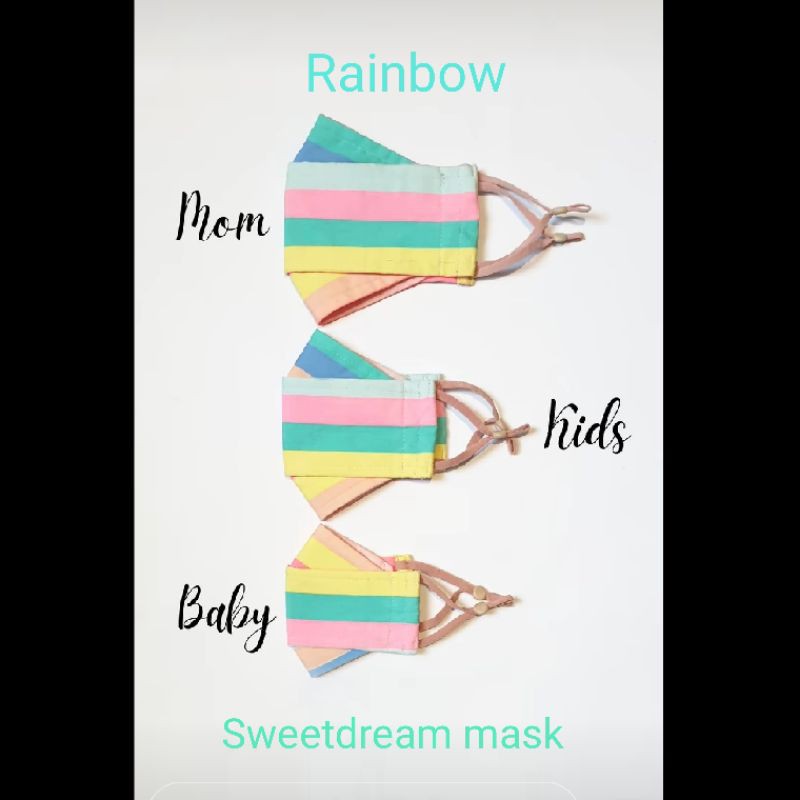 Masker Batik Kultur Family Rainbow Dewasa