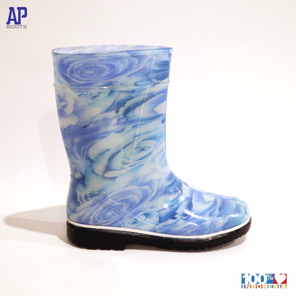 AP 2012 FRESH BLUE ROSE 19.0-22.0 - SEPATU BOOT SEPATU KARET ANAK - AP BOOTS