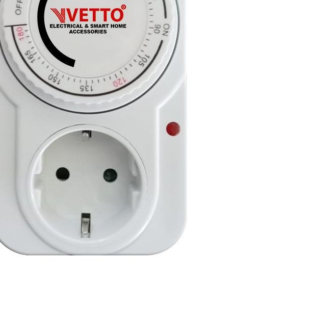 ✺ VETTO Stop Kontak Timer Analog - 3 Jam ۞