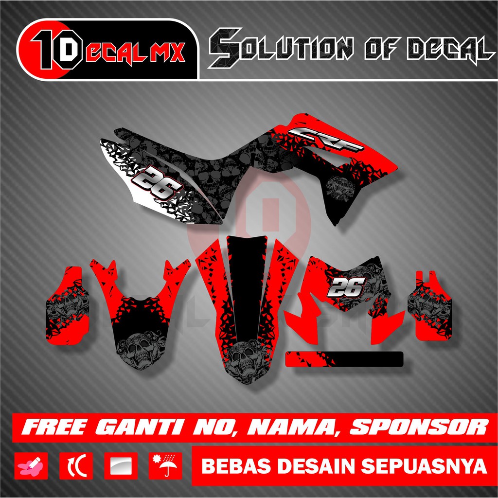 Decal Sticker CRF 150 L fullbody laminasi doff gliter