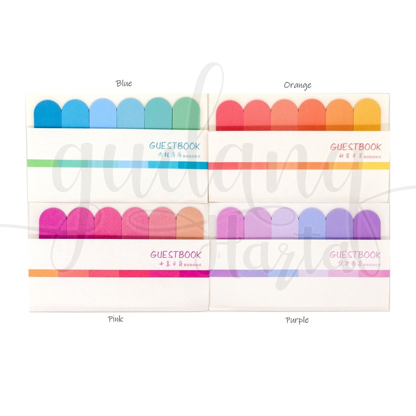 Sticky Notes Gradiasi Pelangi Notes Motif Rainbow DIY GH 301186