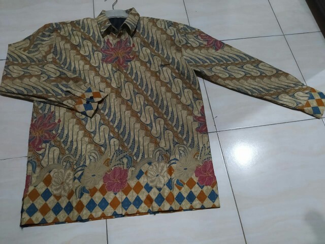 Batik Solo Parang Probo Kemeja Pria Full Furing Katun Cabut Primisima