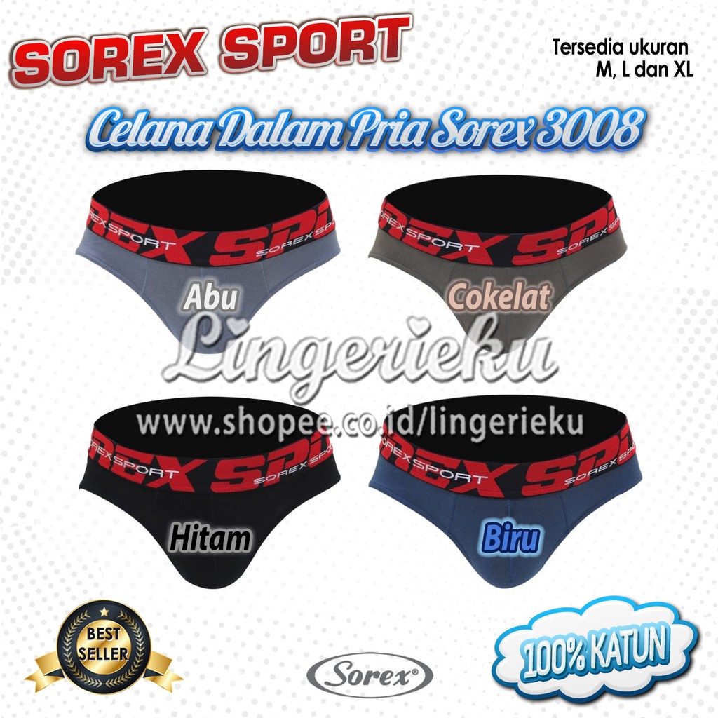 Sorex 3008 CD Celana Dalam Segitiga Pria Bahan Katun Ultimate Sport