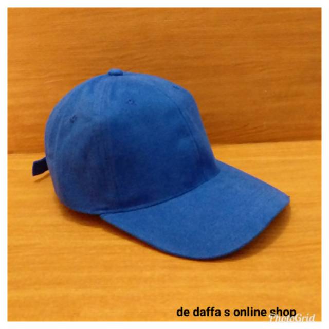 Topi baseball cap baby blue biru muda dewasa polos pria wanita casual sport - biru muda