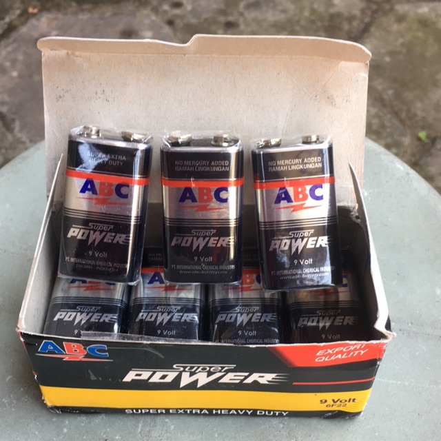 Jual Baterai ABC Kotak. SUPER POWER 9 Volt 6F22 | Shopee Indonesia