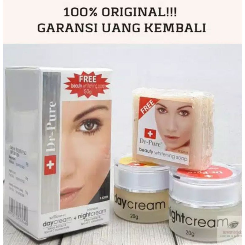 DR Pure Paket Krim Siang dan Malam Bonus Sabun