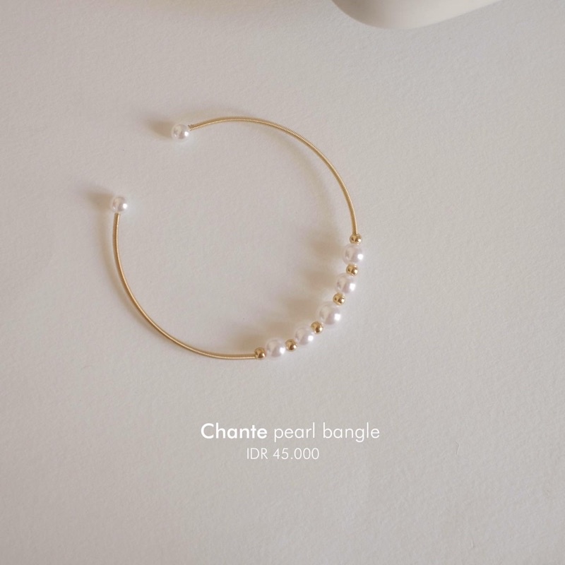 Ark.co - CHANTE pearl bangle gelang tangan mutiara minimalis simple