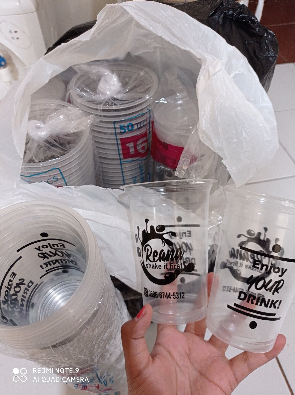 Termurah Sablon Cup Plastik 16 Oz - Merk Starindo Free Desain
