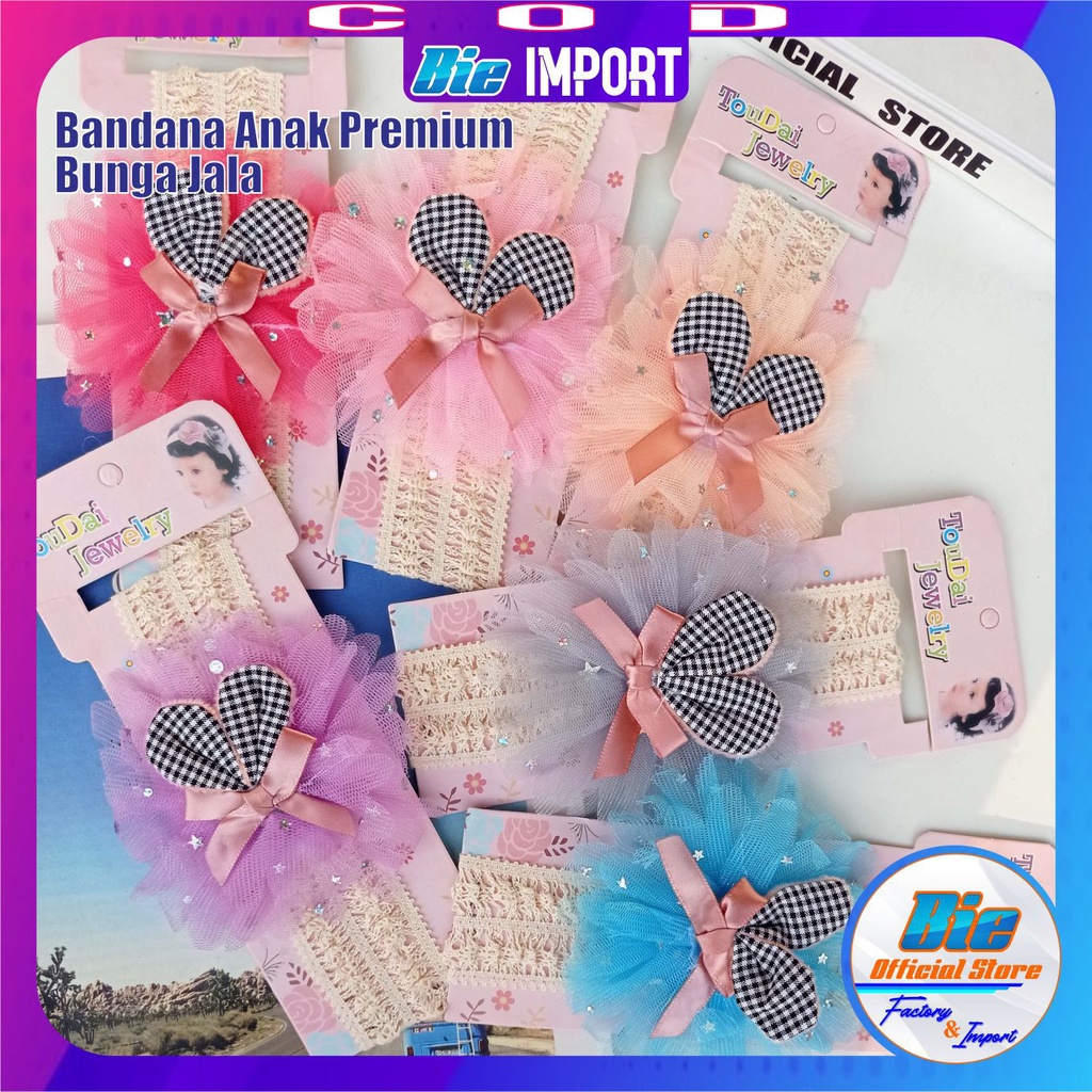 Bandana Anak Korea Pita Motif Premium Impor Best Seller