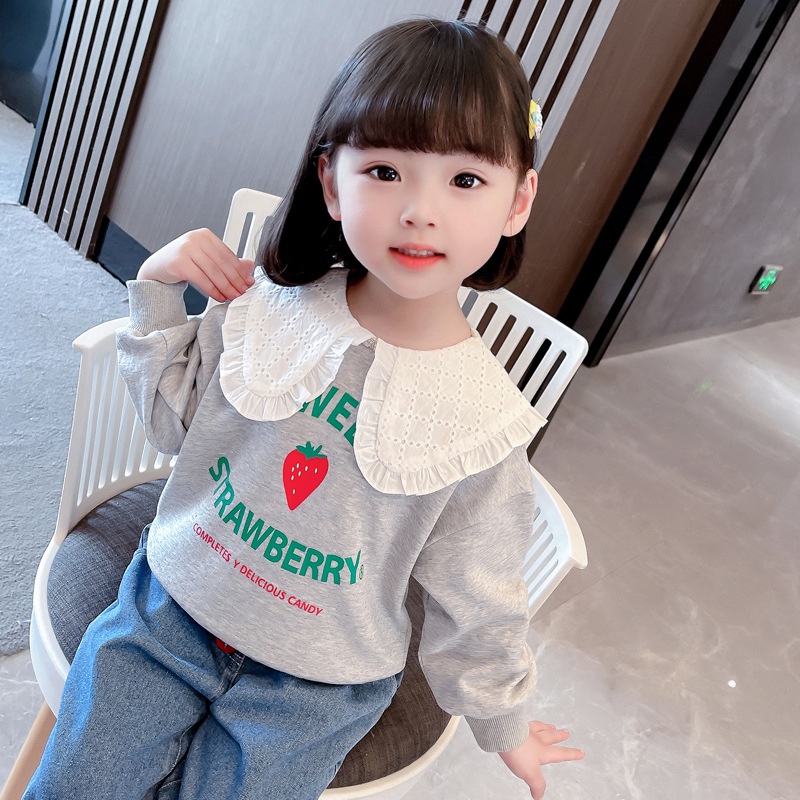 Plazababyku PASSWORD ATASAN SWEET STRAWBERRY Atasan Sweater 1 - 7 Tahun Baju Anak BerKualitas