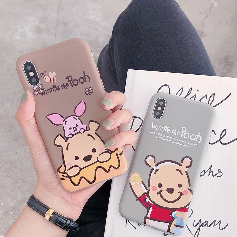 Pooh Softcase Printing Iphone 6 7 7+ 6+ 8+ 11 11pro 11promax Oppo a37 a39 a71 Vivo S1 Y12 Y17