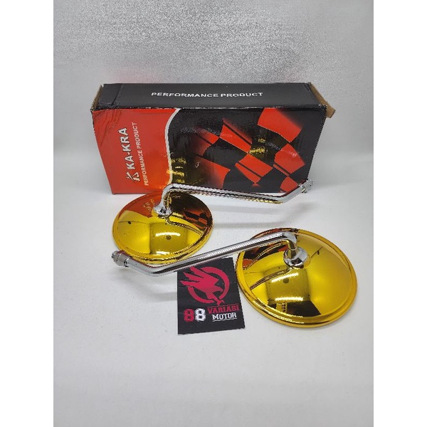 Spion Vespa Panjang Gold Drat Honda - Spion Vespa Honda Beat Vario PCX Lama Scoopy Supra Dan Motor Honda Lainnya