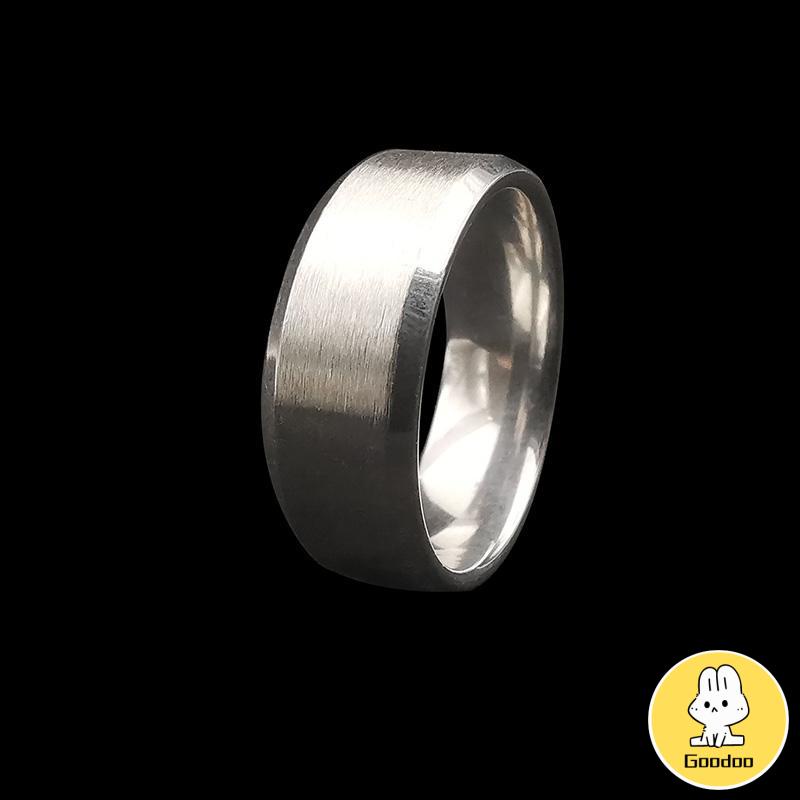 Cincin Jari Bahan Titanium Warna Hitam Emas Silver Untuk Pria -Doo