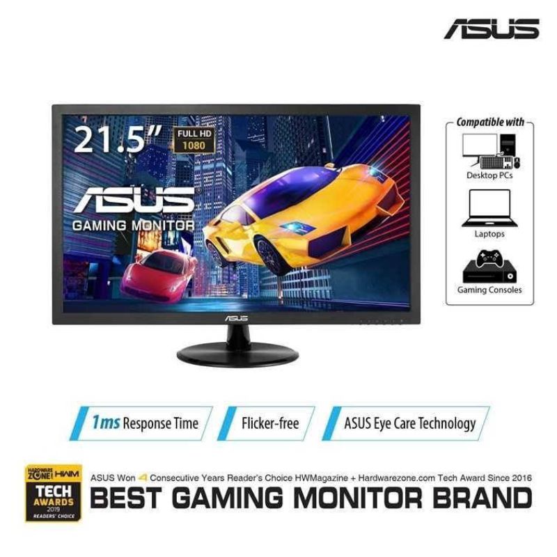 Monitor LED ASUS VP228HE 22&quot; 1ms 22 inci FHD HDMI VGA