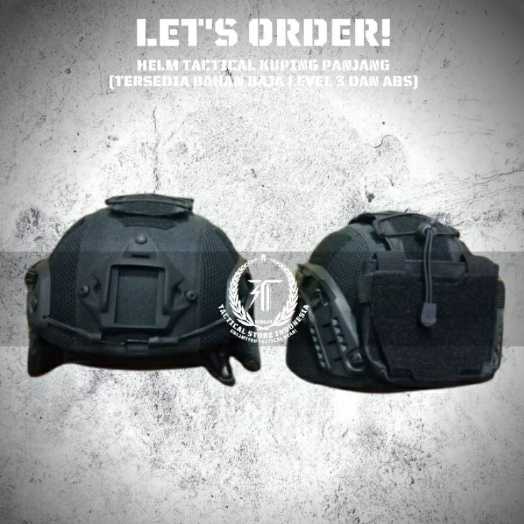 PROMO Helm Balistic Level 3 - Helm Baja / Helm Balistik Anti Peluru - Versi Kuping Panjang