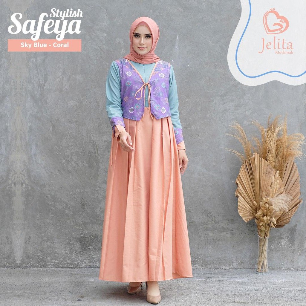 SAFEYA DRESS JELITA MUSLIMAH GAMIS CASUAL