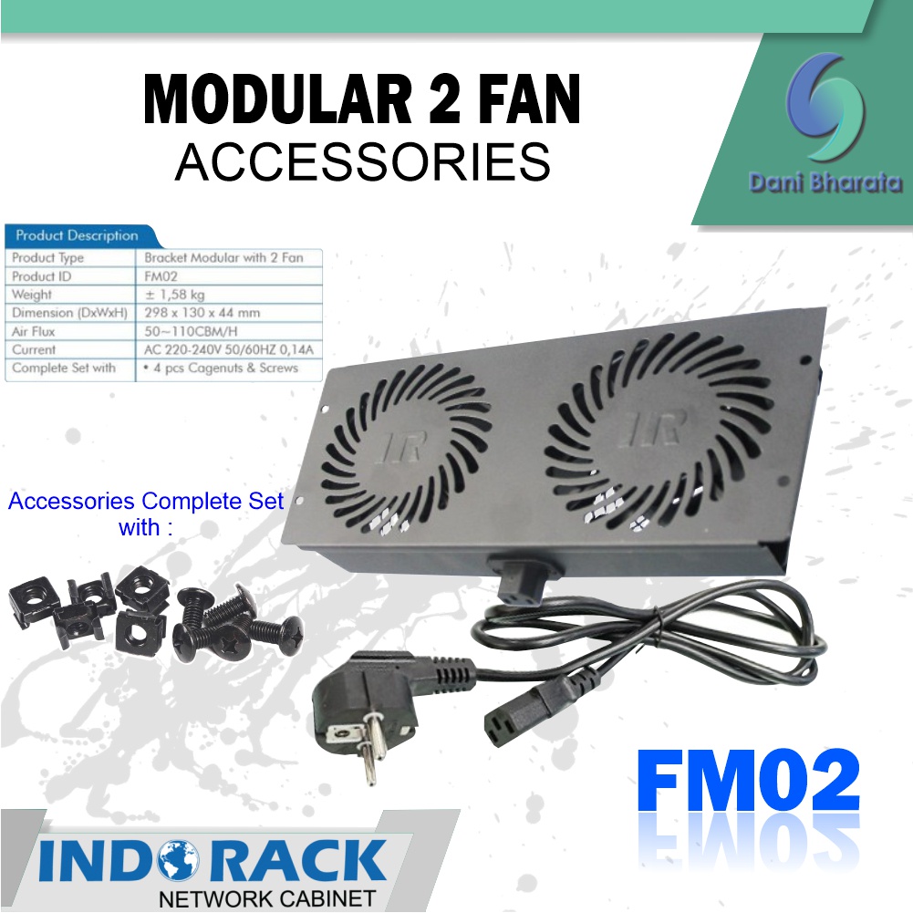 Indorack Bracket Modular with 2 Fan