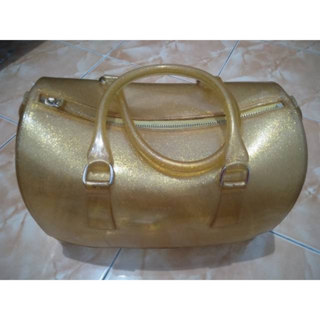 Furla Jelly Tabung Glitter Gold PL