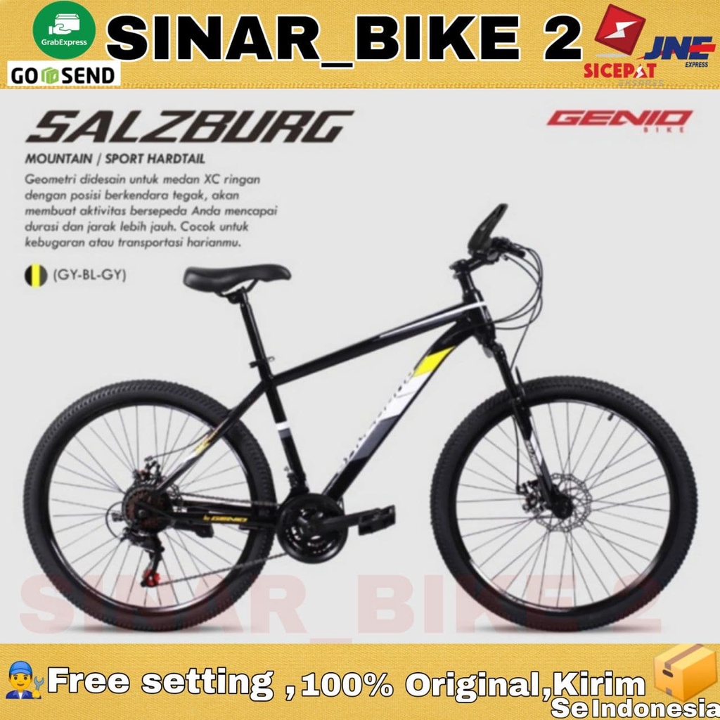 Sepeda Gunung 26 Inch MTB GENIO SALZBURG SS 41 Rem Cakram 3x8 Speed