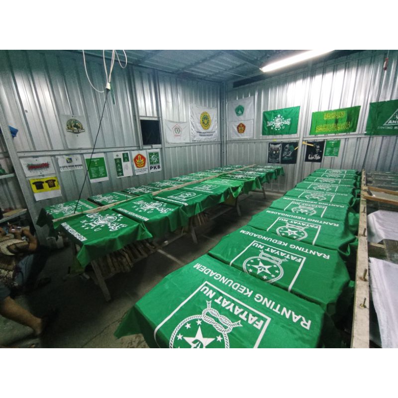 bendera fatayat NU ukuran (90cm x 60cm), (70cm x 50cm) bisa rikues tambah nama cabang