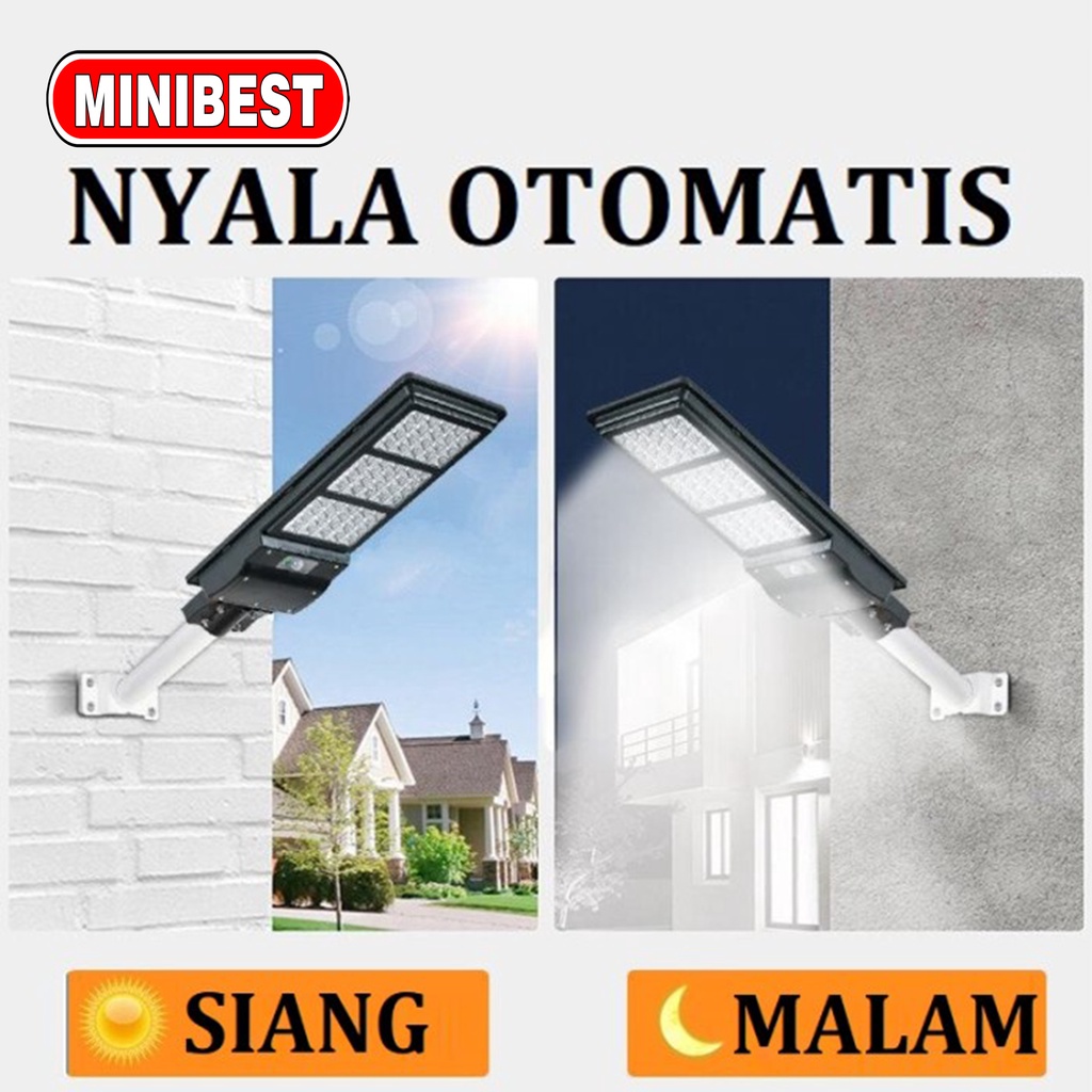 MB lampu jalan tenaga matahari sensor motion led 100w