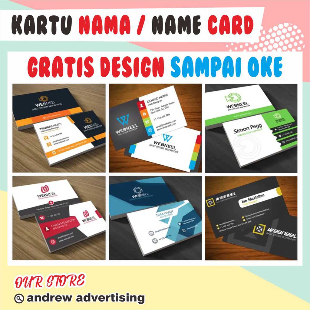 KARTU NAMA FREE DESIGN (LAMINASI DOFF/GLOSSY)